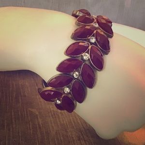 Burgundy pedal bracelet